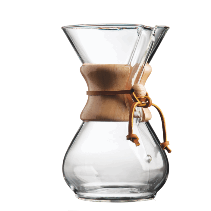 The Chemex 6 Cup Glass Coffee Maker